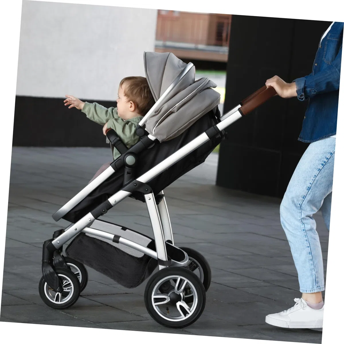 BESPORTBLE 3 Piezas Cesta para Carrito de Bolsa Organizadora Inferior para Cochecito Cesta de Almacenamiento Espaciosa y para Accesorios