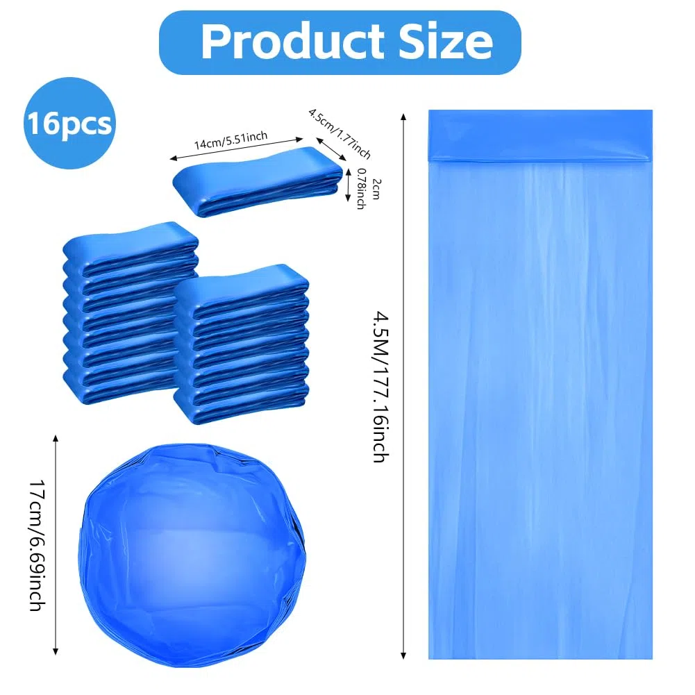16 Piezas Recambios Cubos de Pañales, Bolsa de Relleno para Papelera Pañales Bebe, RECAMBIOS Papelera Pañales ORIGINALES, Fuerte Compatibilidad, Instalación sin Complicaciones, Azul