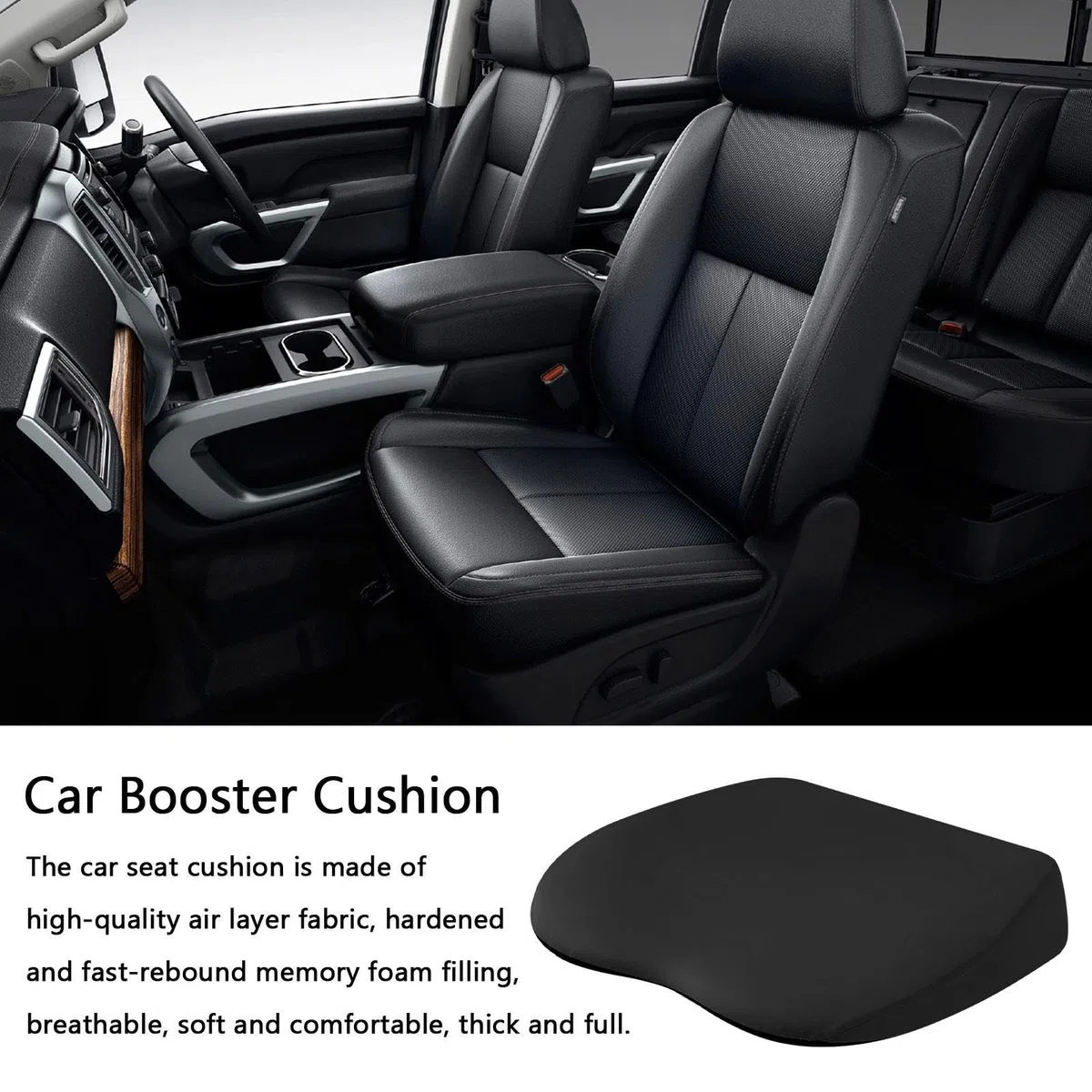 Cojín de asiento para conductor de asiento de coche, cojines de asiento de coche para personas bajas, cojín elevador de coche, cojines de asiento de coche con memoria de rebote, alivia la fatiga,