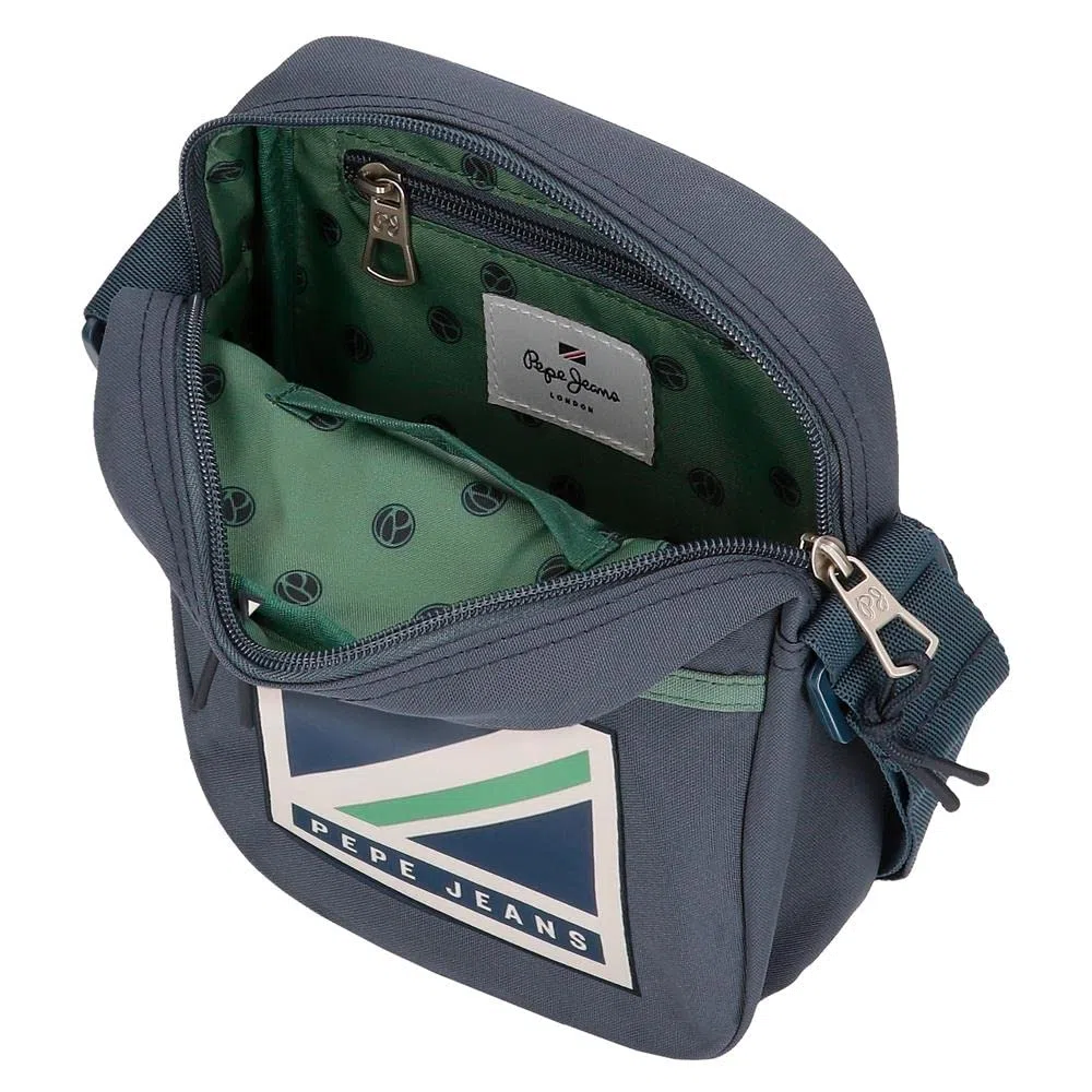 Pepe Jeans Tom Bandolera Azul 17x21x7 cms Poliéster