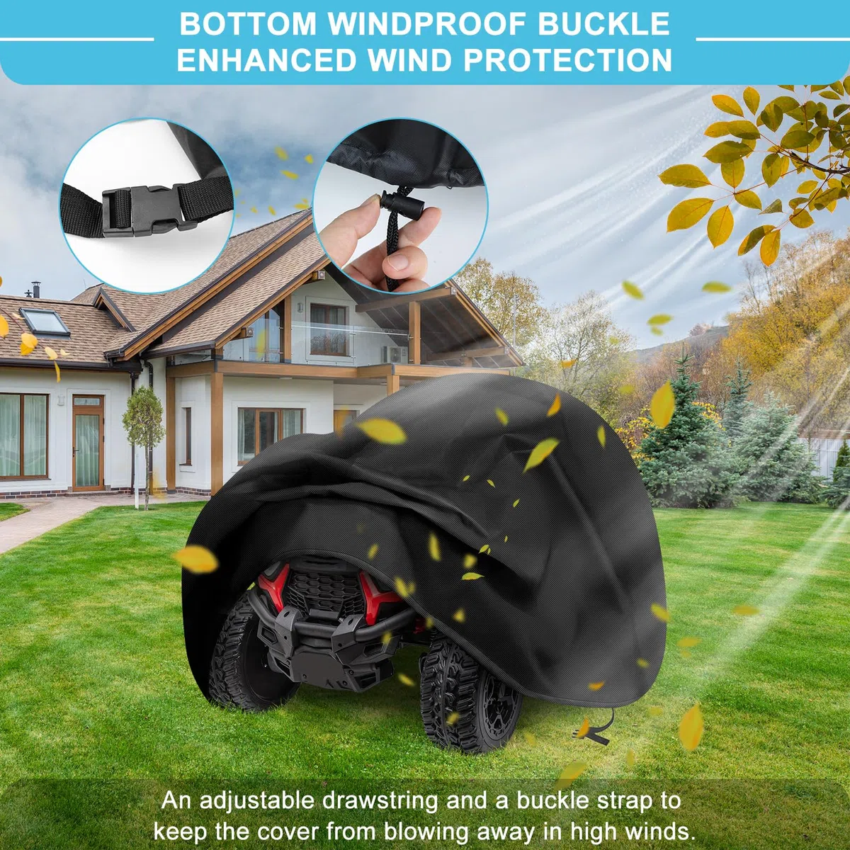 Cubierta Grande para Auto de Juguete para niños, 420D, Resistente al Agua, para Ruedas eléctricas, Cubierta Protectora al Aire Libre para Todo Tipo de Clima, Ajuste Universal