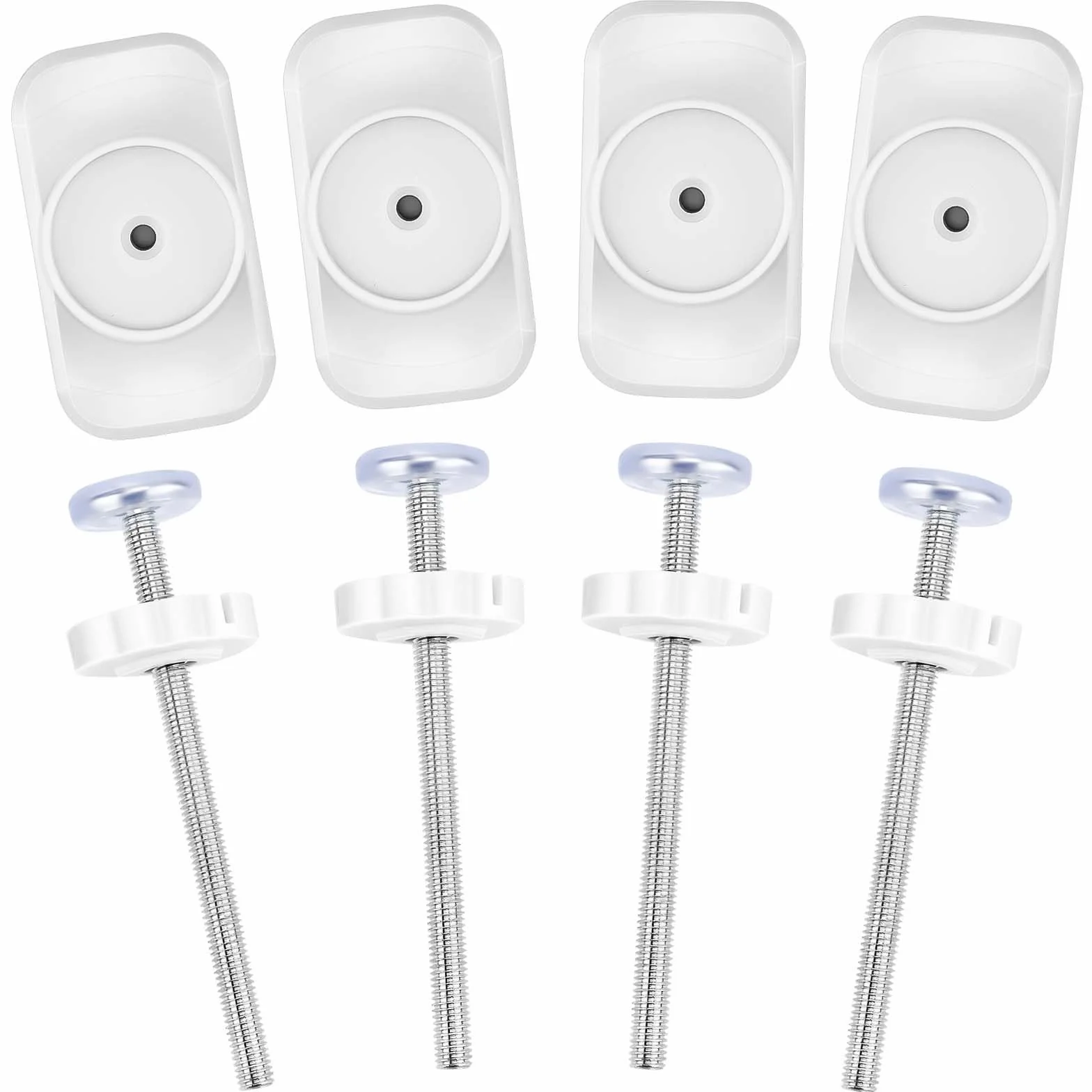 8uds Kit de Extensión Puerta, 4 Tornillos de Extensión para Puerta de Bebé con 4 Protectores de Pared para Puerta de Bebé Extensor de Puerta para Bebé para Instalación a Presión