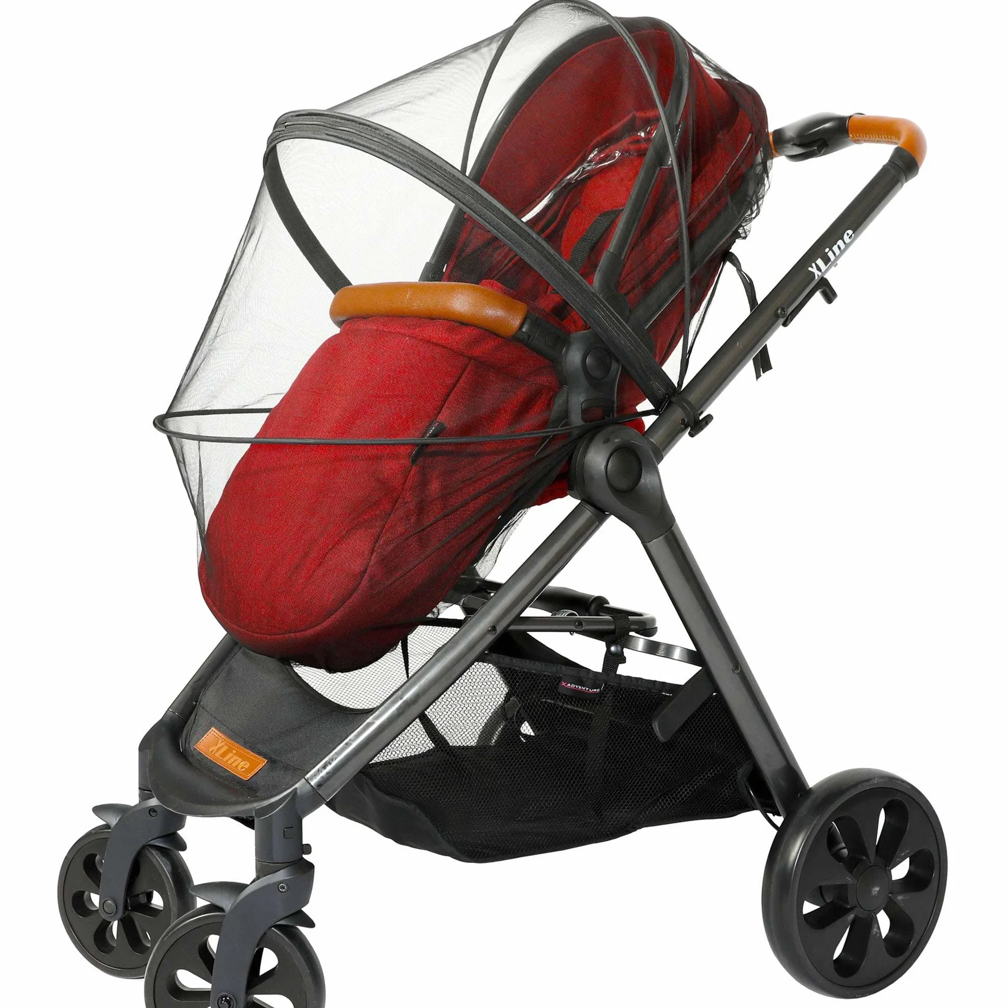 Mosquitera para Cochecito de Bebé - Diseño Extra Espacioso con Doble Cremallera - Elástico para un Ajuste Cómodo de la Red, se Adapta a Portabebés, Moisés