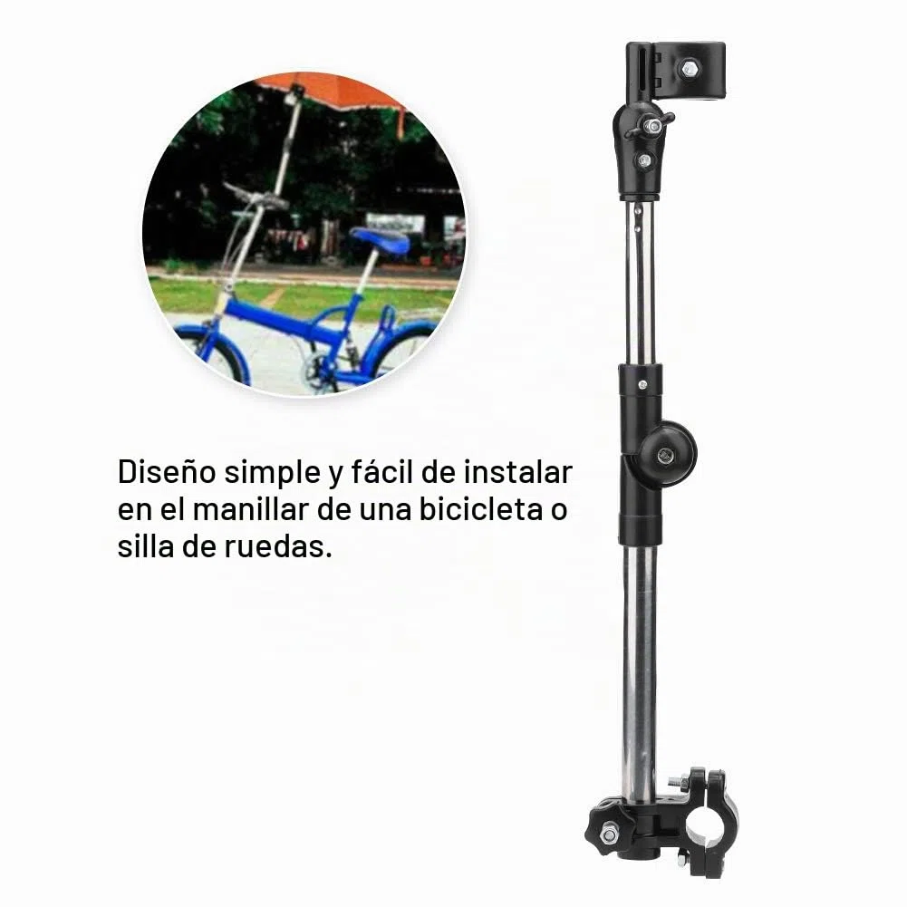 Marco de Soporte de Paraguas Piezas de Scooter de Silla de Ruedas Accesorios Cochecito de Silla de Ruedas Accesorio de Paraguas de Bicicleta Abrazadera de Soporte de Manillar