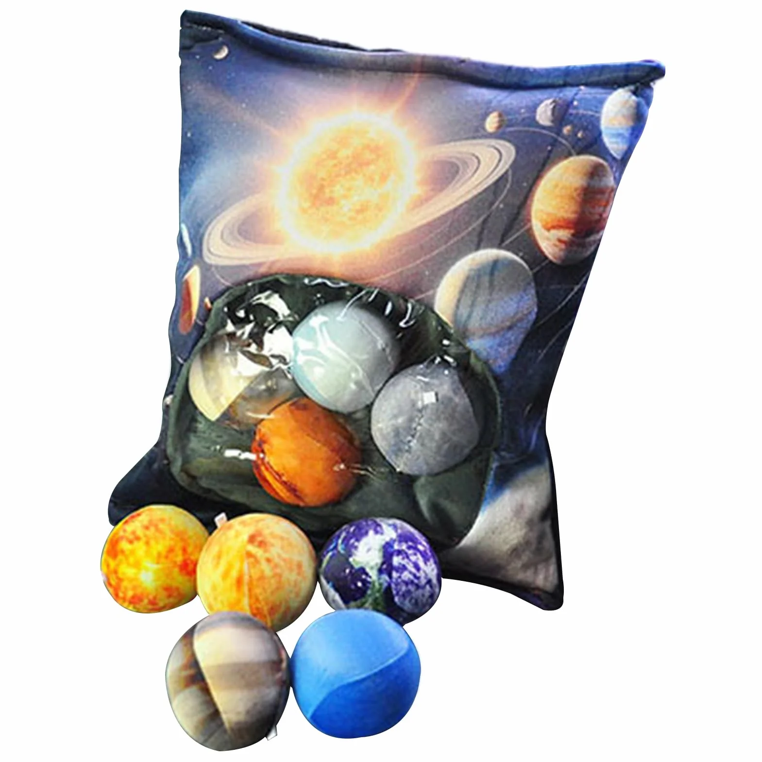 Genérico Almohada de Planetas - Almohadilla De Peluche Suave Y,Juego de Ocho Planetas Peluche Almohada para - para Sala Dormitorio Cuarto Bebé Sofá Cama Niños
