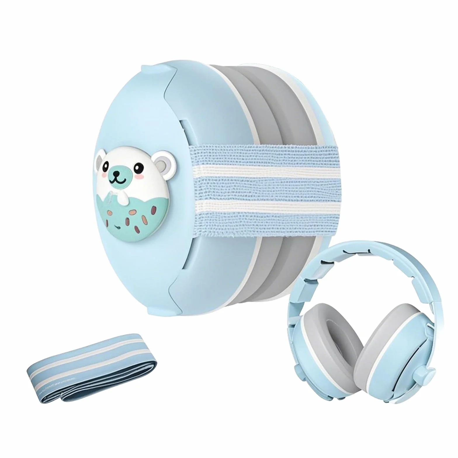 Robofun Cascos Bebe Antiruido 3 en 1, Protectores Auditivos para Bebé de Hasta 48 Meses, Protectores Auditivos para Bebe, Reducción de Ruido Para y Bebés, Bebé Cascos Antiruido