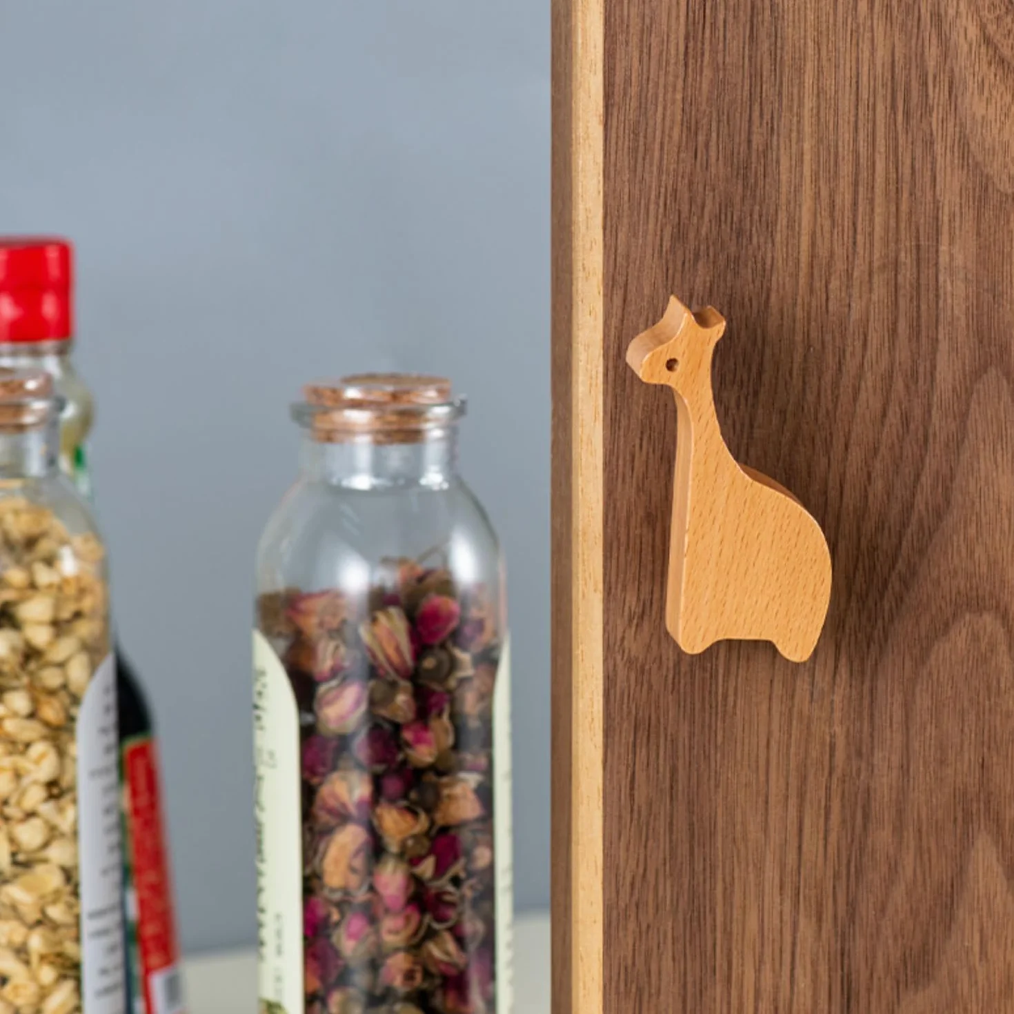 8 piezas Pomos y Tiradores Cajones Infantiles Madera, Tiradores Decorativos de Animales para Armario, Bebe Habitacion, Niños.