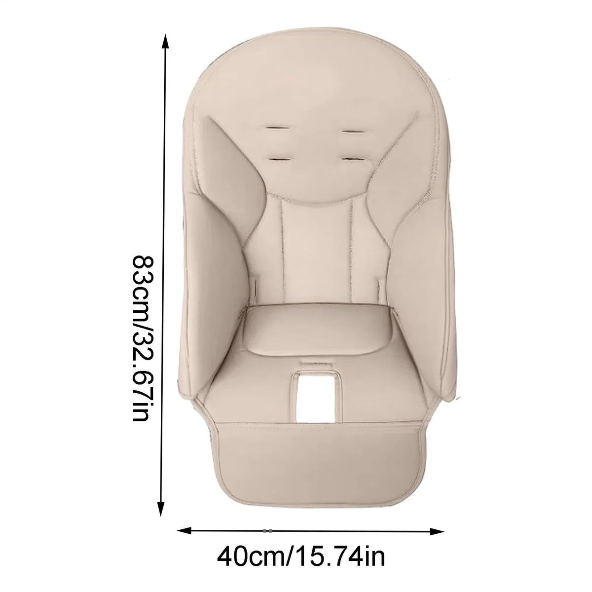 Funda Trona, Fundas de Repuesto para Tronas de Bebé, Silla de Comedor para Bebé Funda de Cuero PU con Acolchado, Tronas de Bebe para Peg Perego, Siesta Zero3, Baoneo, Kosmic Jané