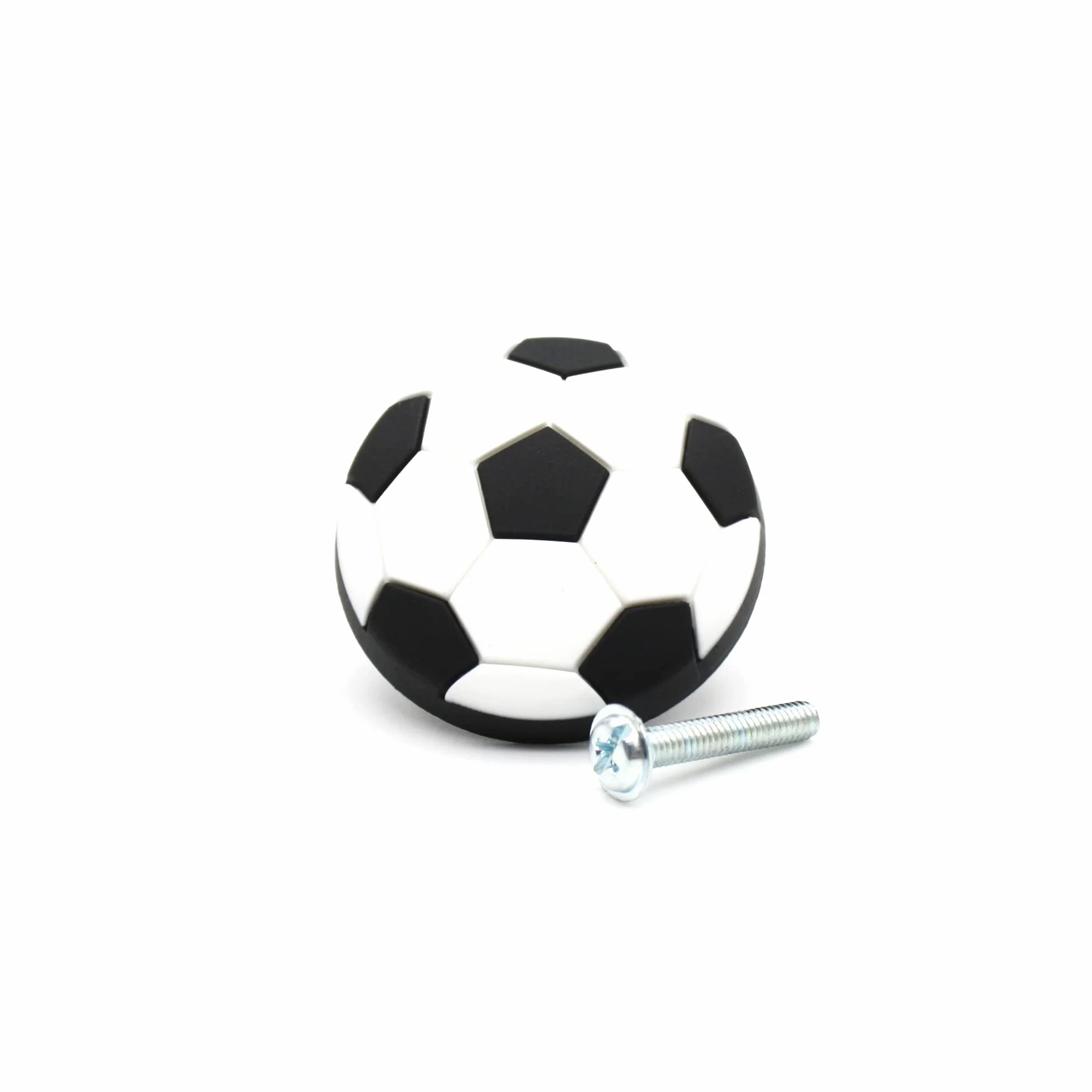 DOJA Barcelona | Pomos y Tiradores Infantiles | 12 Tiradores Cajones Infantiles Diseño Balon | Ø40*23mm | Goma y Zinc-Aluminium | Tirador para Decoracion Habitacion, Armarios, Cambiador Bebe Mueble