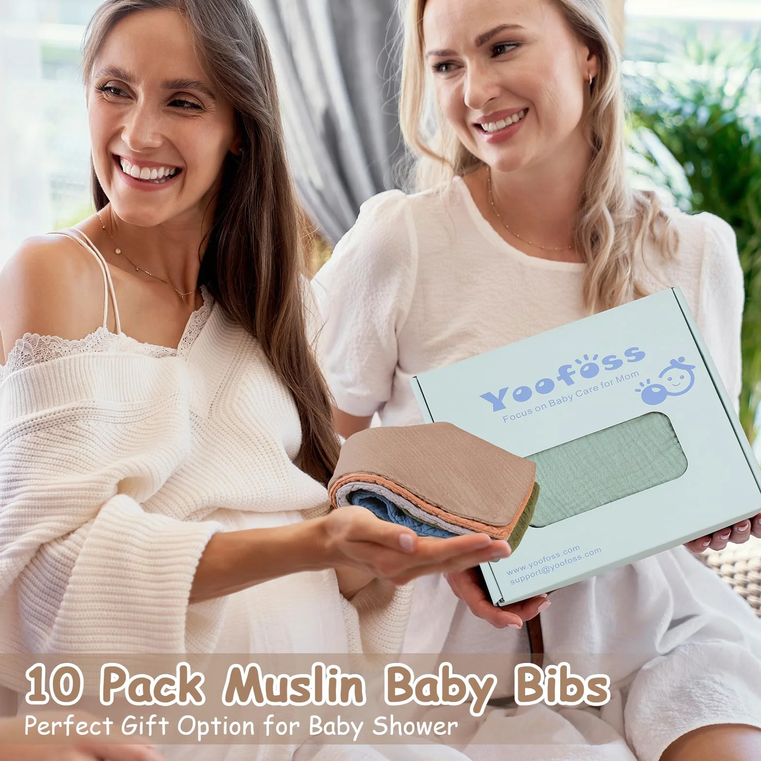 Yoofoss 10 Piezas Baberos de Bebé 100% Algodón Bebe Bandanas Suave Drool Babero Bufanda Toalla de triangulares para Recien Nacido Bebés Niños Niñas