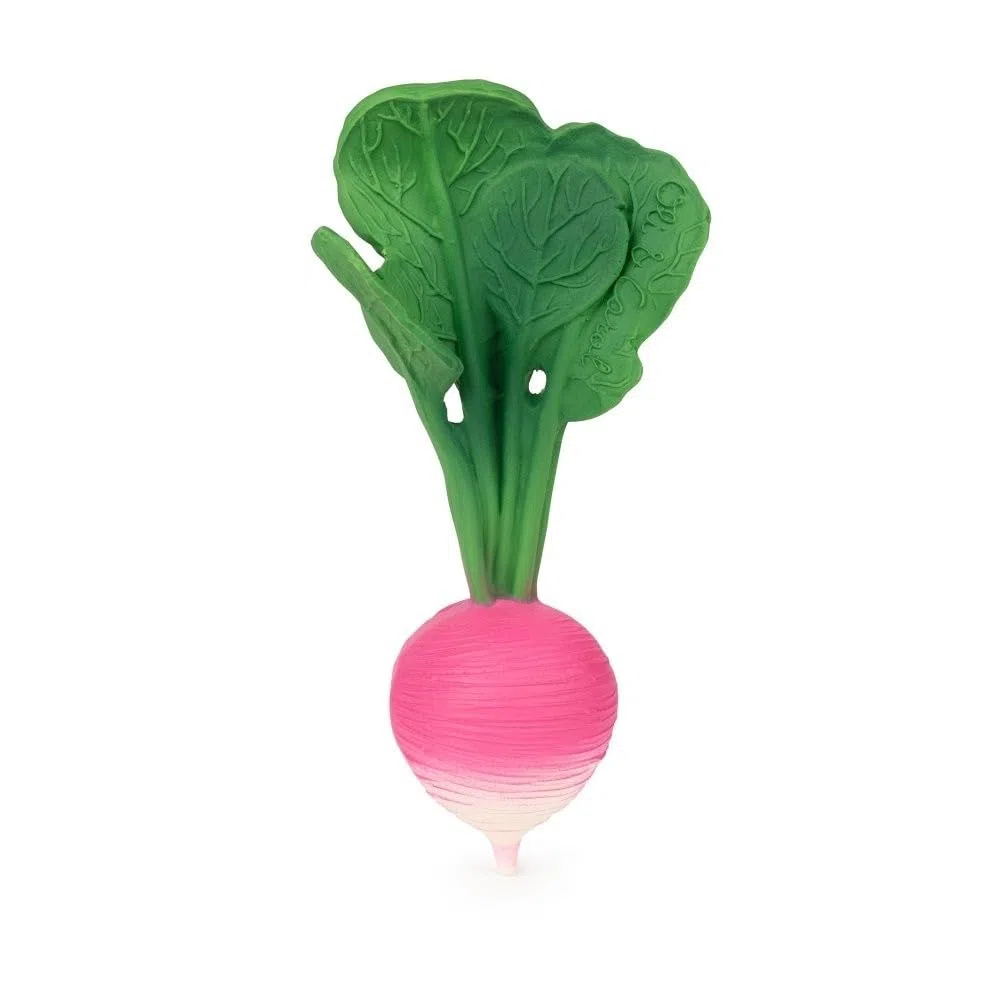 Oli & Carol - Mordedor para bebé de caucho natural - Regalo para bebé 0 3 6 meses, 1 año - Ramona The Radish