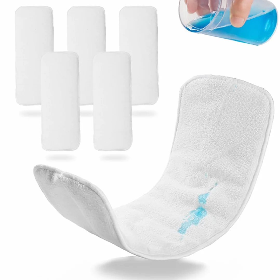3 capas de forro de bambú insertos reutilizables para pañales de tela (5 piezas，36 * 15cm)