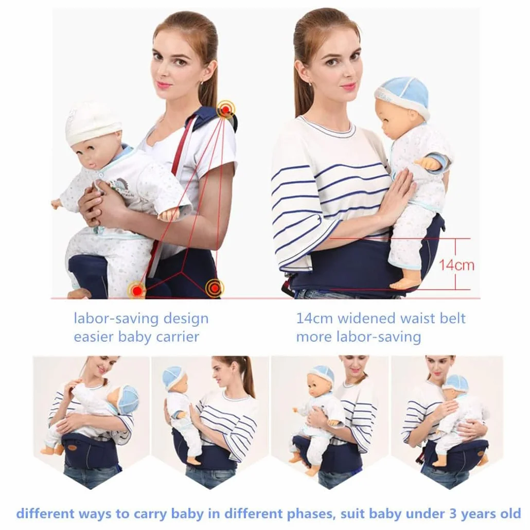 Portador de bebé ergonómico Hipseat asiento cintura para niños pequeños ligero