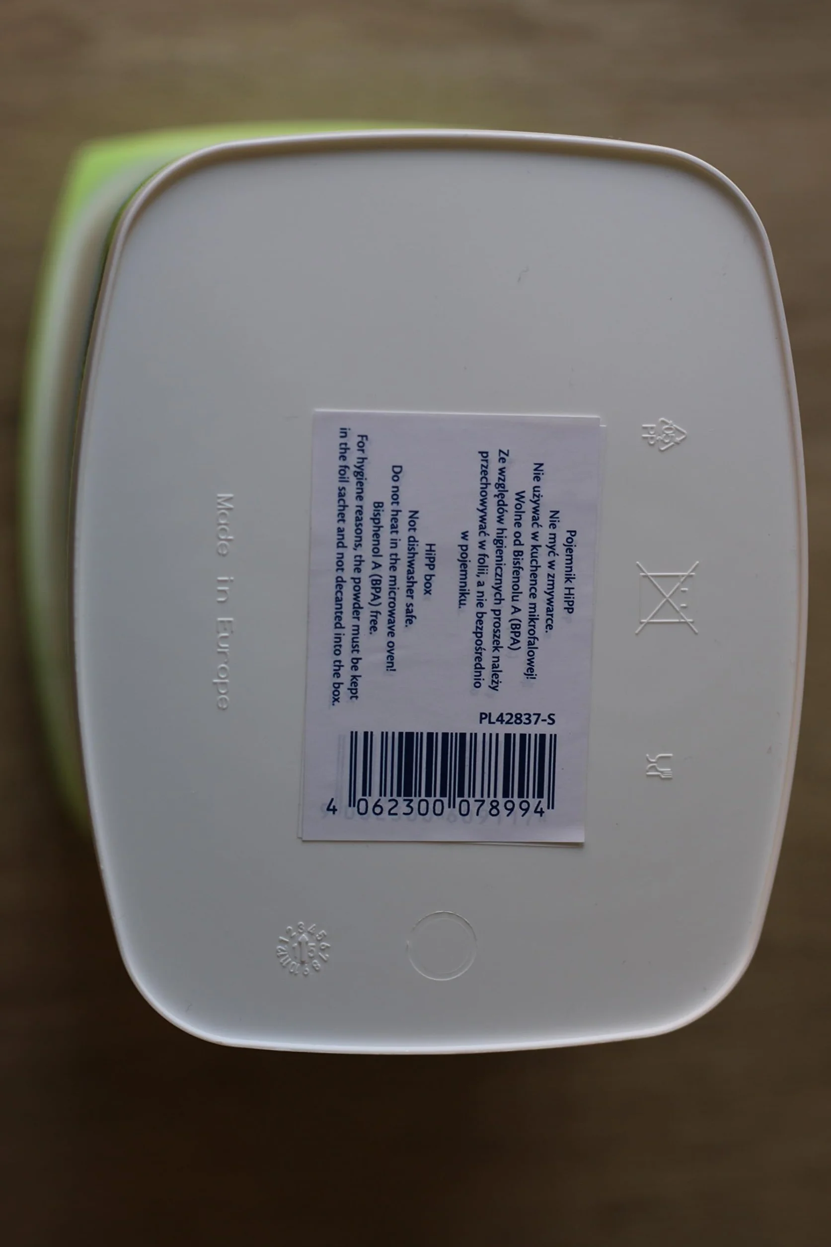 HIPP Caja de almacenamiento de leche de fórmula