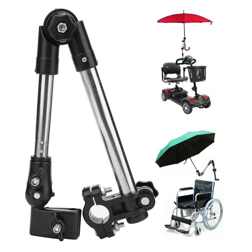 Marco de Soporte de Paraguas Piezas de Scooter de Silla de Ruedas Accesorios Cochecito de Silla de Ruedas Accesorio de Paraguas de Bicicleta Abrazadera de Soporte de Manillar
