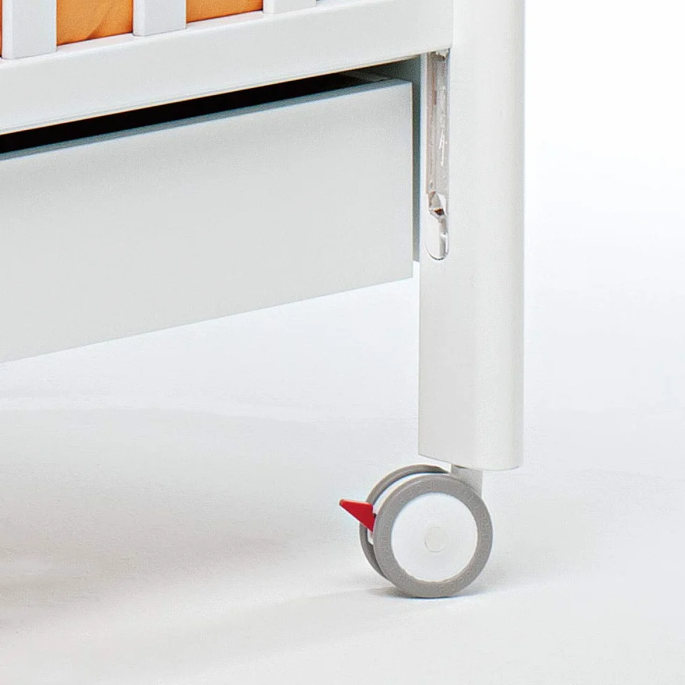 Foppapedretti 4 ruedas de nailon engomadas recambio blanco gris