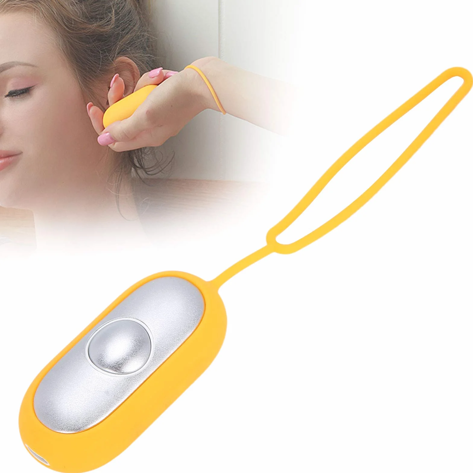 Sleep Aid Device, Dispositivo Ayuda para Dormir Adultos, Calmante de Ansiedad de Mano, Portátil, Carga USB, Alivio Estrés Sueño (Amarillo)
