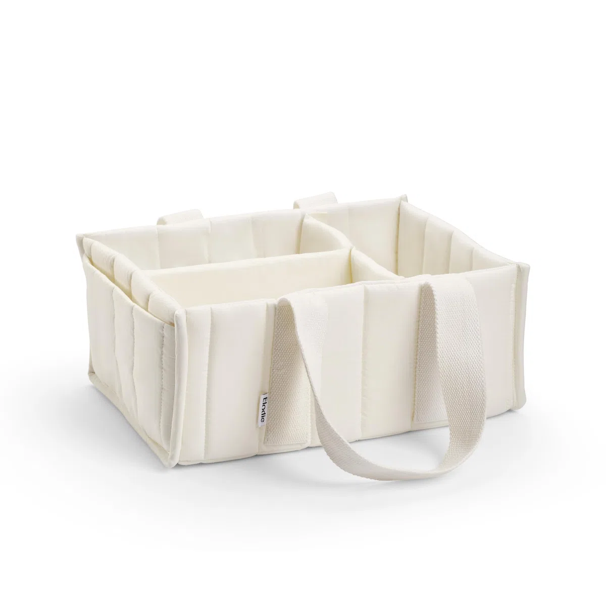 Elodie Details Organizador de pañales para bebé de algodón, cesta cambiador portátil lavable a máquina, con separadores extraíbles, organizador para pañales, toallitas y accesorios – Creamy White