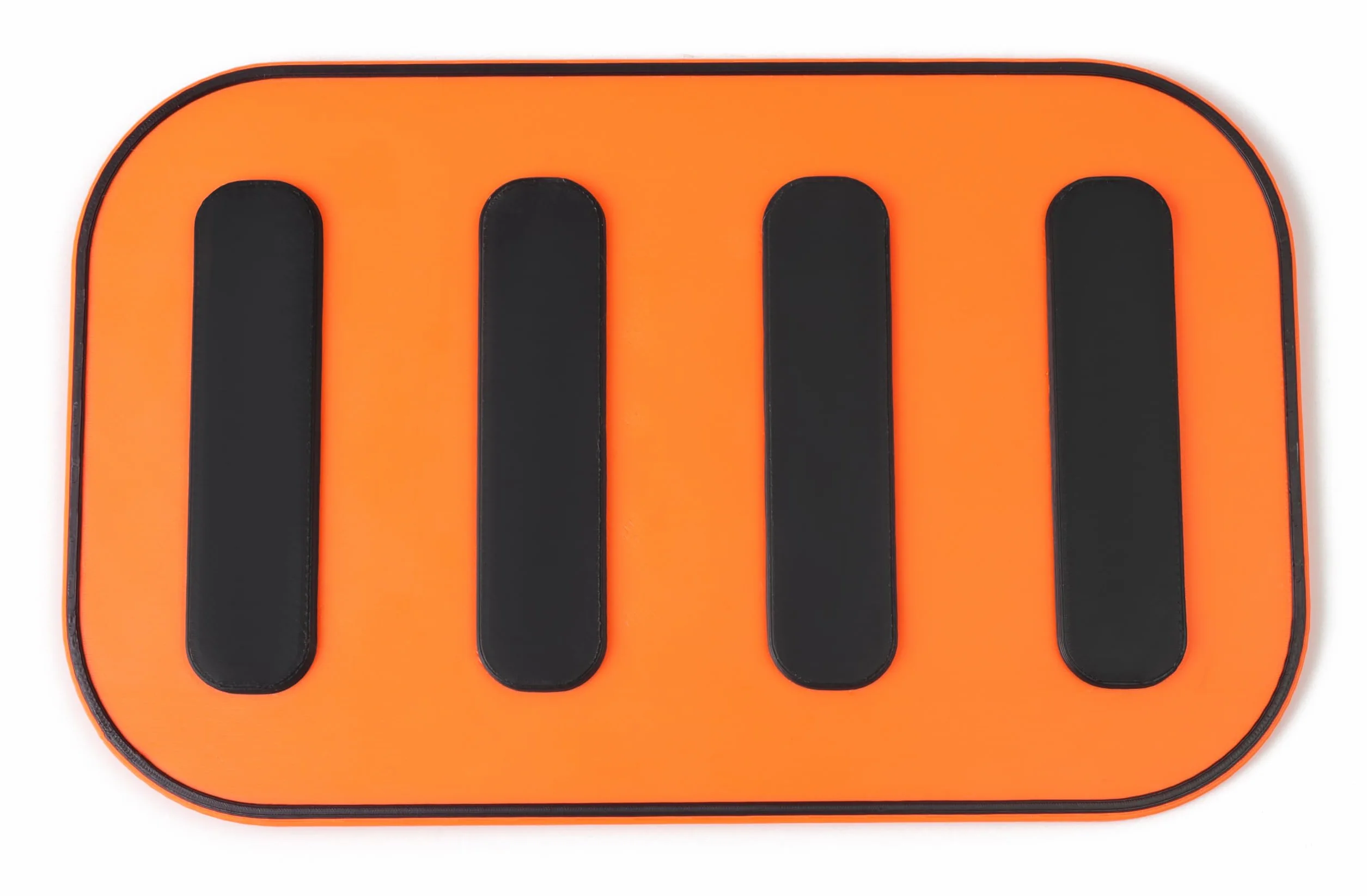 Reposapiés compatible con Citroen AMI – Reposapiés del conductor – Accesorio interior de coche – Protector de plataforma lado izquierdo naranja y negro – Montaje sin agujeros