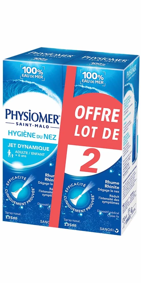 Physiomer Nasal Hygiene Dynamic Jet 2 x 135ml by Physiomer