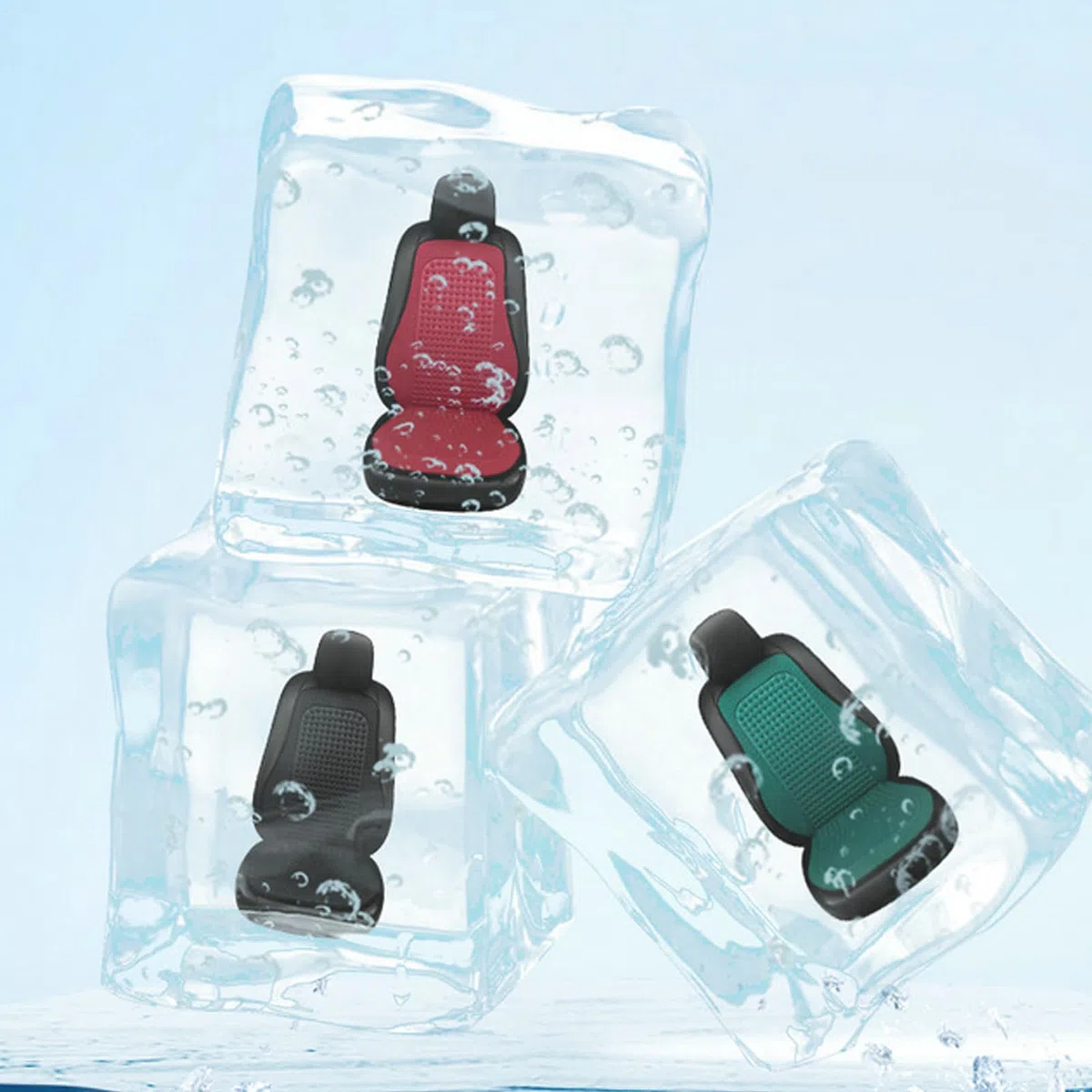 Funda De Asiento De Coche Refrescante, Funda De Cojín Ventilada Y Refrescante, Cojines De Aire Transpirables Para Asientos Delanteros De SUV, Coches Y Camiones, Funda De Asiento De Coche Refrescante