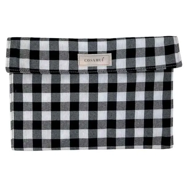 Portadocumentos para bebé para Cartilla Sanitaria - Regalo Bebe Recien Nacido Niño o Niña - Porta Documentos para Bebes para Bolso Carro Bebe (Vichy negro)