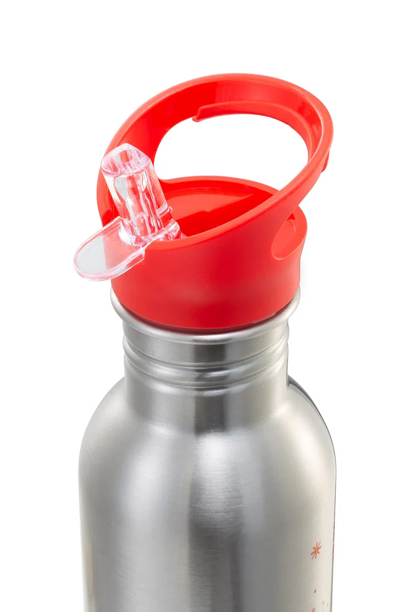 Lilliputiens - Botella para niños de acero inoxidable 600 ml - Wonder Stella - Con pajita y base de silicona antichoque - Perfecta para la escuela, picnics y paseos - Desde 2 años - 84471