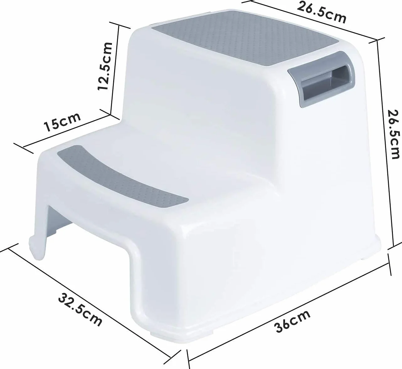 Rainberg Taburete de 2 pasos para niños, resistente, para entrenamiento de orinal, cocina y baño, portátil