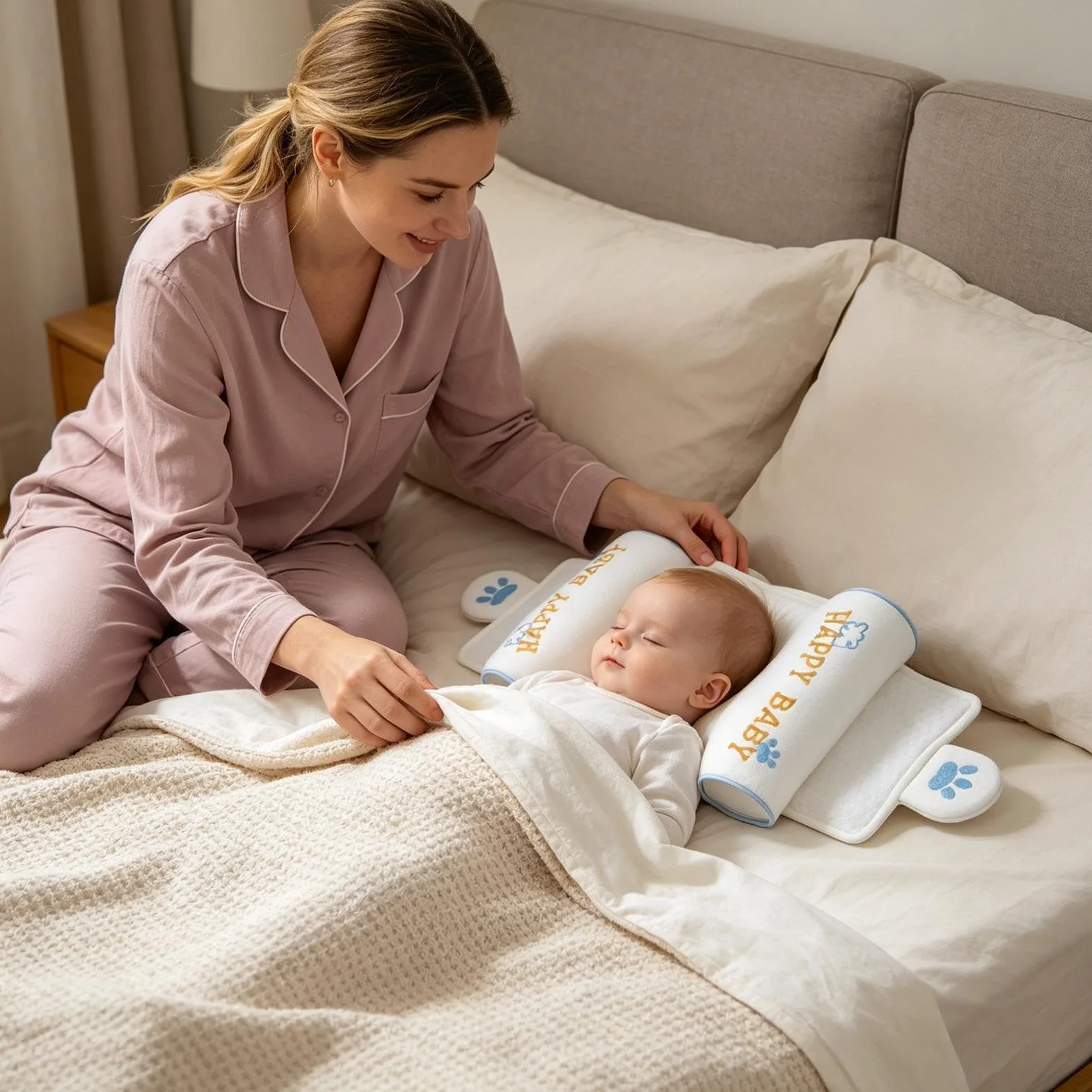 Almohada para niños, cojín suave y lavable para el cuello, cómoda almohada para reposar la cabeza, soporte duradero para el asiento del coche, cochecito, uso en la siesta en casa