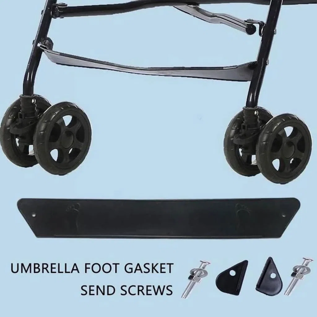 Un juego de reposapiés de repuesto para cochecito de bebé, ajustable, extensión de estribo y accesorios para asientos de cochecito, conectores para cochecito de bebé (37 cm)