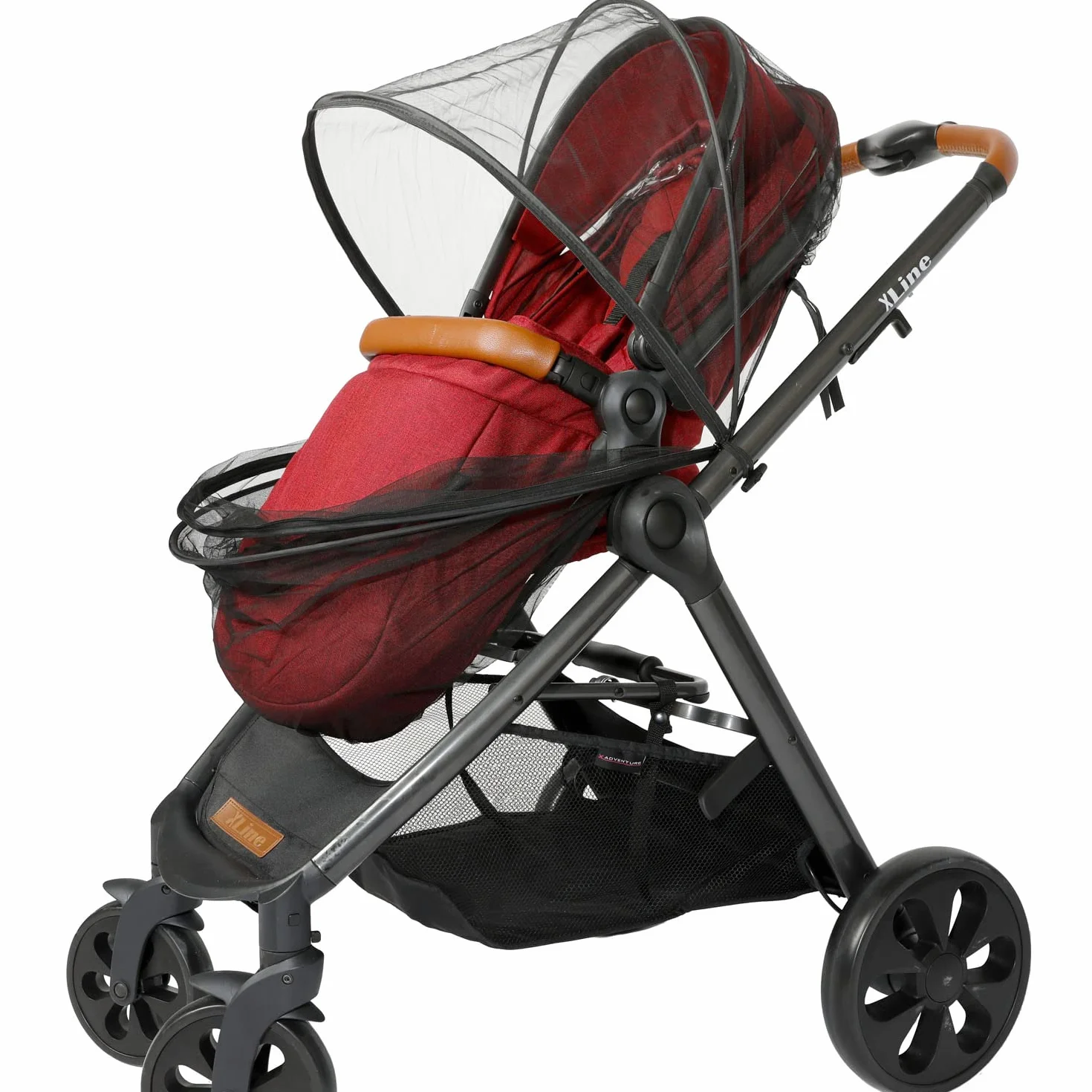 Mosquitera para Cochecito de Bebé - Diseño Extra Espacioso con Doble Cremallera - Elástico para un Ajuste Cómodo de la Red, se Adapta a Portabebés, Moisés