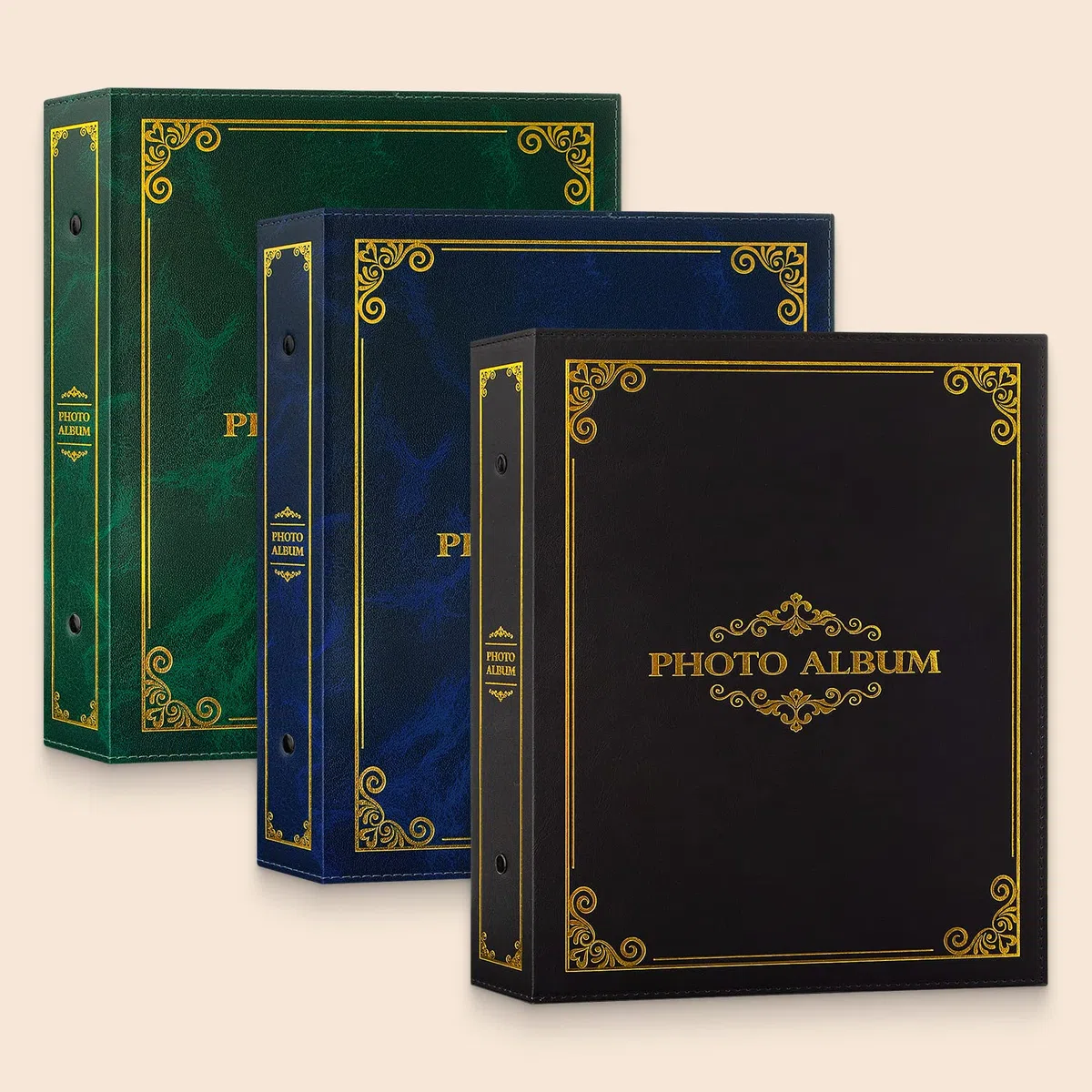 Lanpn Álbum de Fotos Tradicional 10x15 Bolsillo, Álbum de Fotos de Clase con Bolsillo de Plástico 400 Fotos Verticales Azul