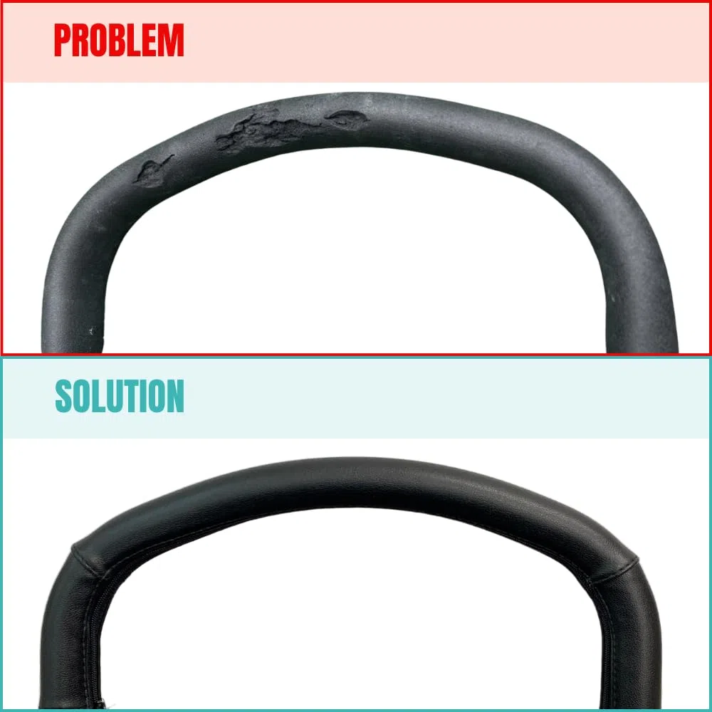 Protec tif - Funda polipiel para asa de transporte compatible con bugaboo cameleon 1 y 2 (se coloca encima de la goma original) Negro