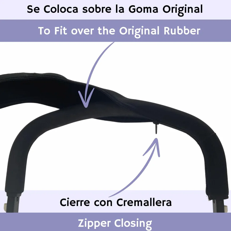 PROTEC TIF | Funda Protectora de Neopreno para Asa de transporte compatible con Bugaboo Cameleon 1 & 2 (Se coloca sobre la goma original)