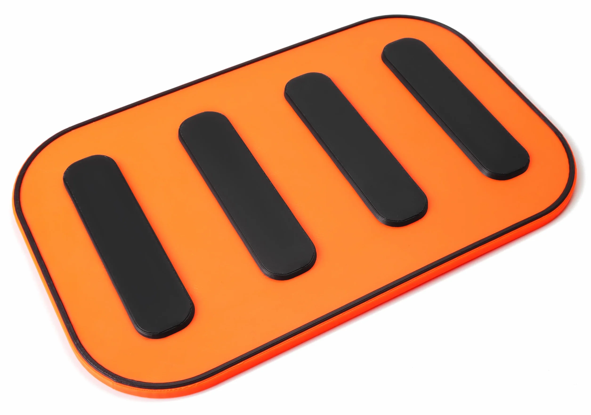 Reposapiés compatible con Citroen AMI – Reposapiés del conductor – Accesorio interior de coche – Protector de plataforma lado izquierdo naranja y negro – Montaje sin agujeros