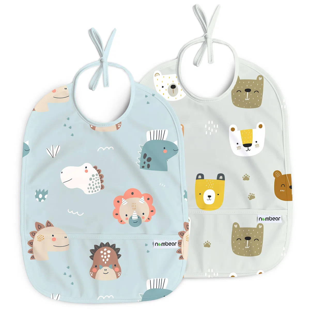 Baberos Bebe Impermeables - Baberos Impermeables para Bebés de 6 a 12 Meses, Babete Impermeável Bebe, Babero para Comida de Bebé, Delantal para Bebé, Paquete de 2