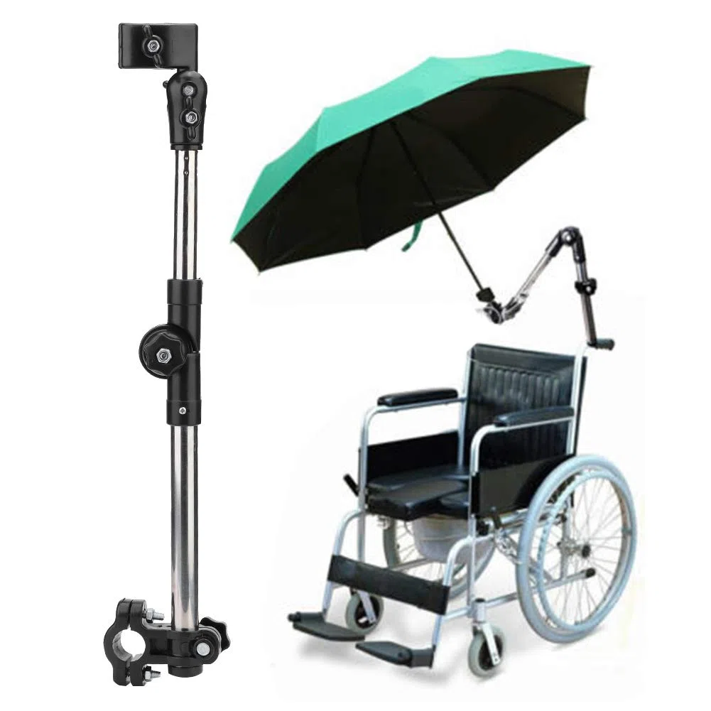 Marco de Soporte de Paraguas Piezas de Scooter de Silla de Ruedas Accesorios Cochecito de Silla de Ruedas Accesorio de Paraguas de Bicicleta Abrazadera de Soporte de Manillar