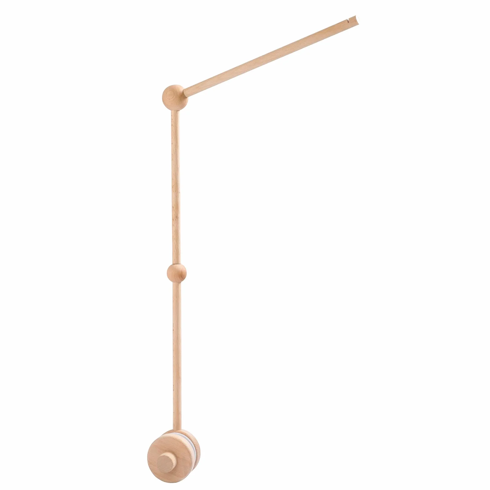 Youuys Soporte de Móvil de Madera para Cuna de Bebé, Brazo Regulable en Altura para Cama Campanas Carillones