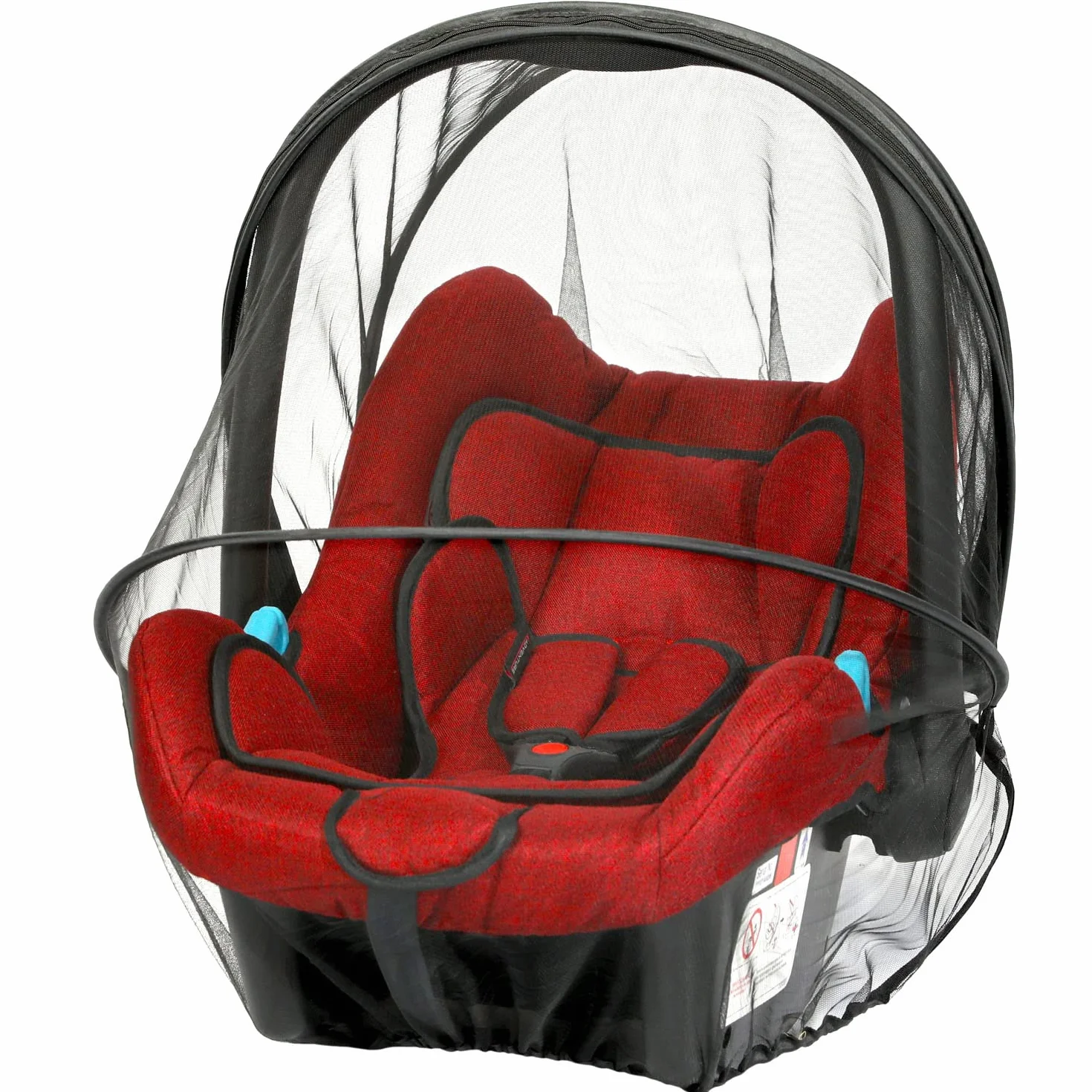 Mosquitera para Cochecito de Bebé - Diseño Extra Espacioso con Doble Cremallera - Elástico para un Ajuste Cómodo de la Red, se Adapta a Portabebés, Moisés