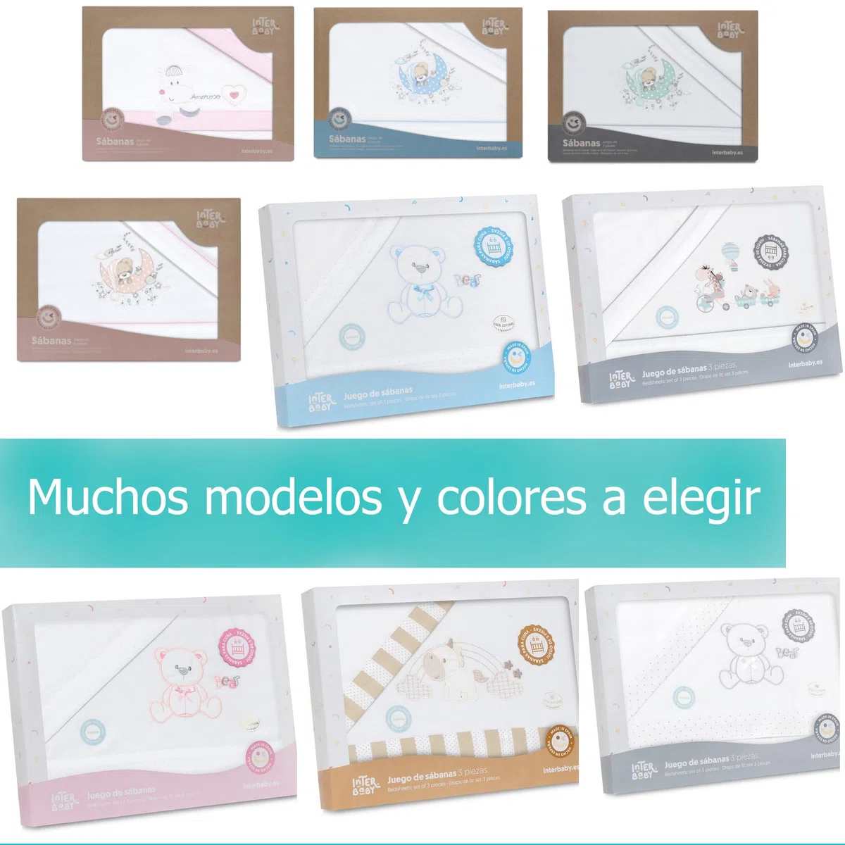 Sábanas Cochecito, Capazo, Carrito medidas compatibles 80x40cm/ 75x35cm/ 75x33cm/ 72x32cm Conjunto 3 Piezas, Franela 100% Algodón, Ideal Otoño e Invierno, Koala Blanco/Rosa - Hecho en España