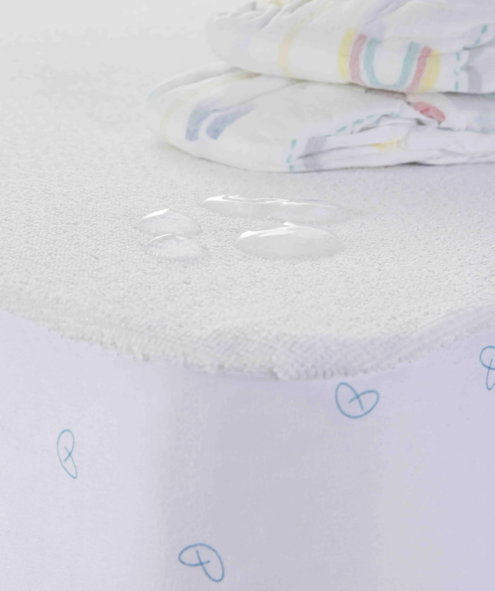 Pack de 2 Unidades de 60x120 cm. Protector de colchón Impermeable para Cuna de bebé. Tejido de Rizo Absorbente, Transpirable y Antibacteriano. (Pack 2 Unidades - 60x120 cm)
