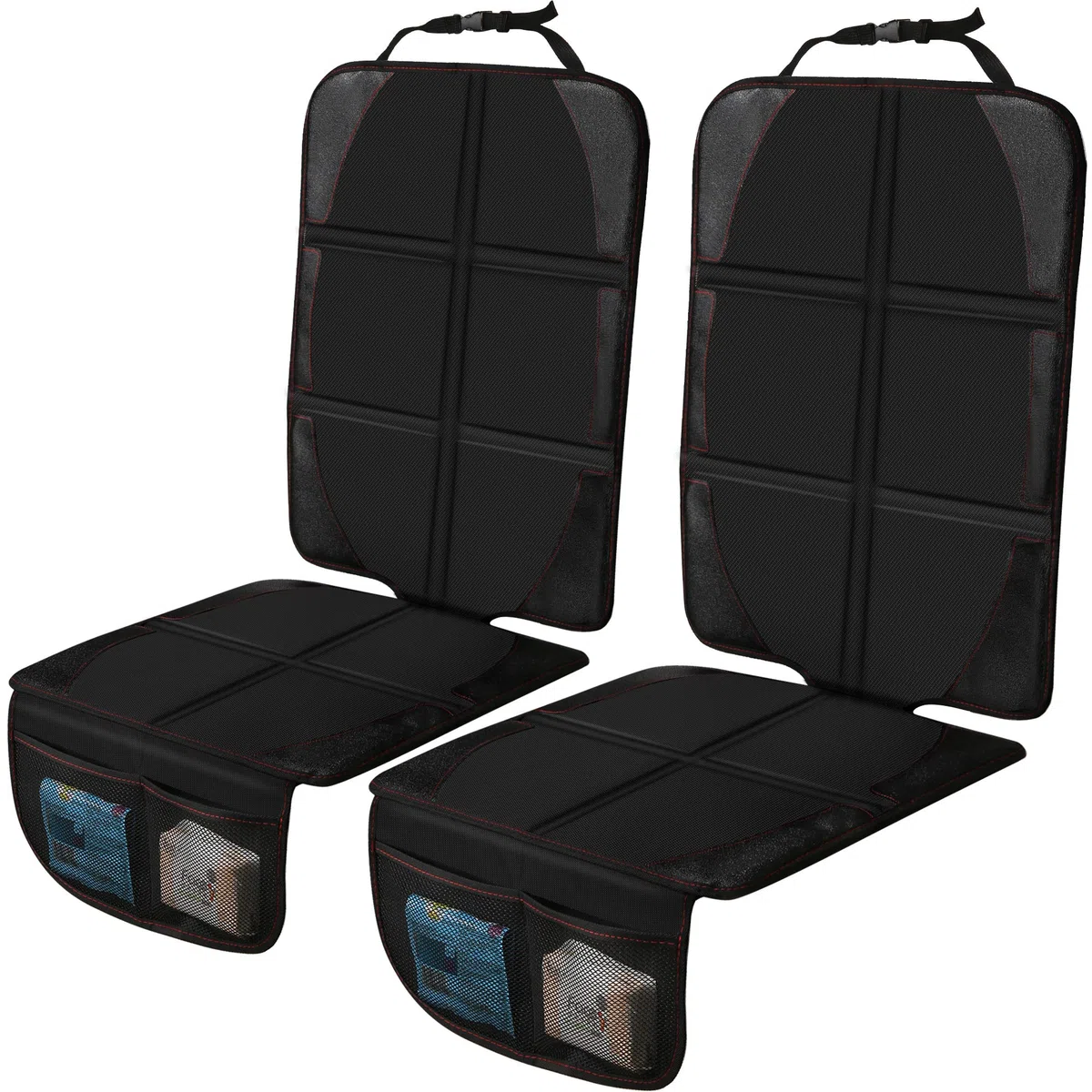 Beicarin Alfombrilla Protectora para Asiento de automóvil, Paquete de 2 Protectores de Asiento para bebé Asiento de automóvil, Respaldo Antideslizante Impermeable, Compatible Isofix