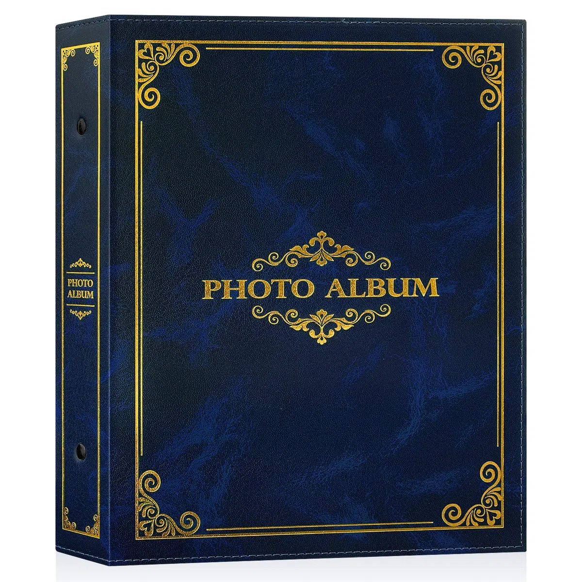 Lanpn Álbum de Fotos Tradicional 10x15 Bolsillo, Álbum de Fotos de Clase con Bolsillo de Plástico 400 Fotos Verticales Azul