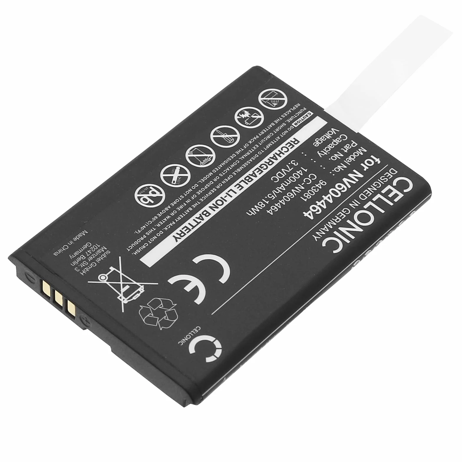 CELLONIC, Batería para Vigilabebes Compatible con Beurer by 110 Compatible con Oricom Secure SC740, Secure SC895 (1400mAh)