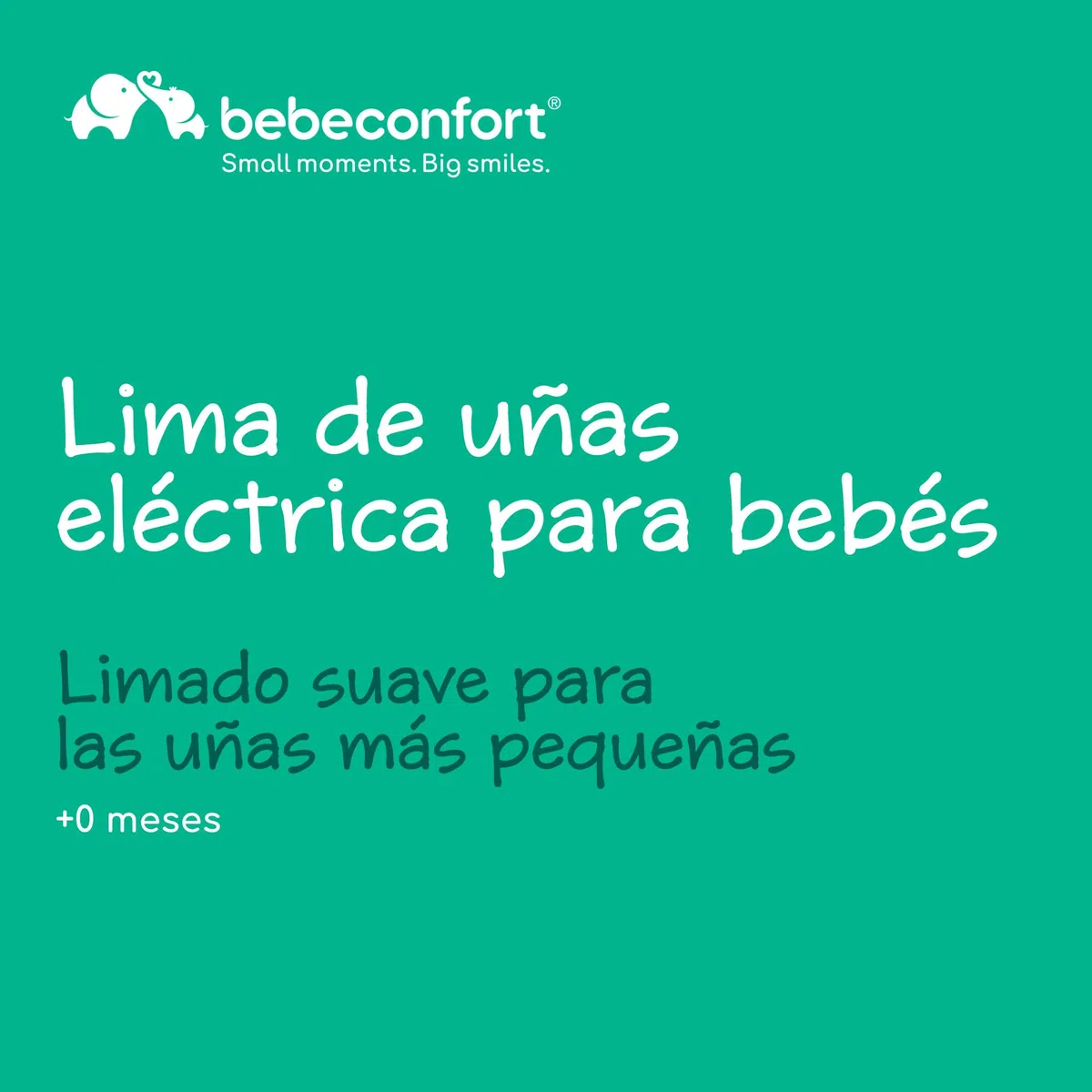 Bebeconfort Lima Electrica Uñas Bebe, Desde el Nacimiento, Para Bebés y Niños Pequeños, 7 Limas Para Uñas con Diferentes Texturas, Carga USB-C, 3 Velocidades, Luz LED, Funda de Almacenamiento, Verde