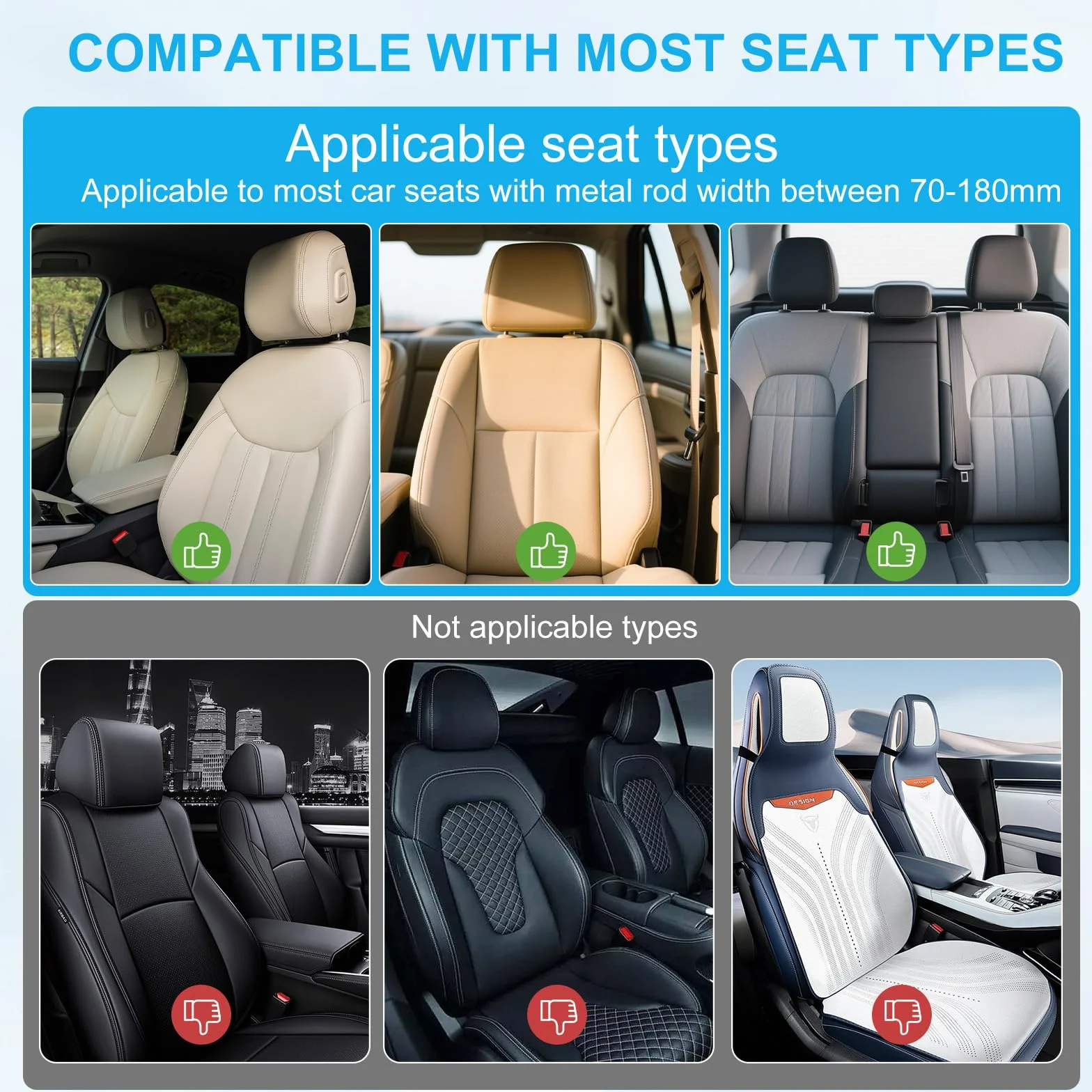 Reposacabezas Coche,Reposacabezas Lateral Del Coche, 360 Grados Ajustable Cuero Transpirable Apoya Cabeza Coche, para Reposacabezas Asiento Coche, Niños Adultos Soporte para La Cabeza,Mejora