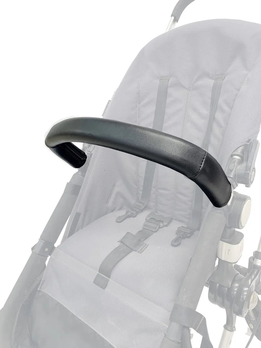Protec tif - Funda polipiel para asa de transporte compatible con bugaboo cameleon 1 y 2 (se coloca encima de la goma original) Negro
