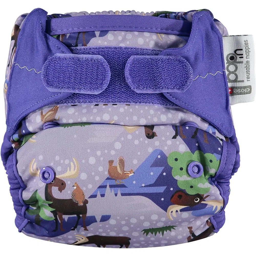 Close Pop-In Pañal de Tela Lavable Reutilizable Bambú talla Única Adaptable hasta 16kg, Unisex, Moose