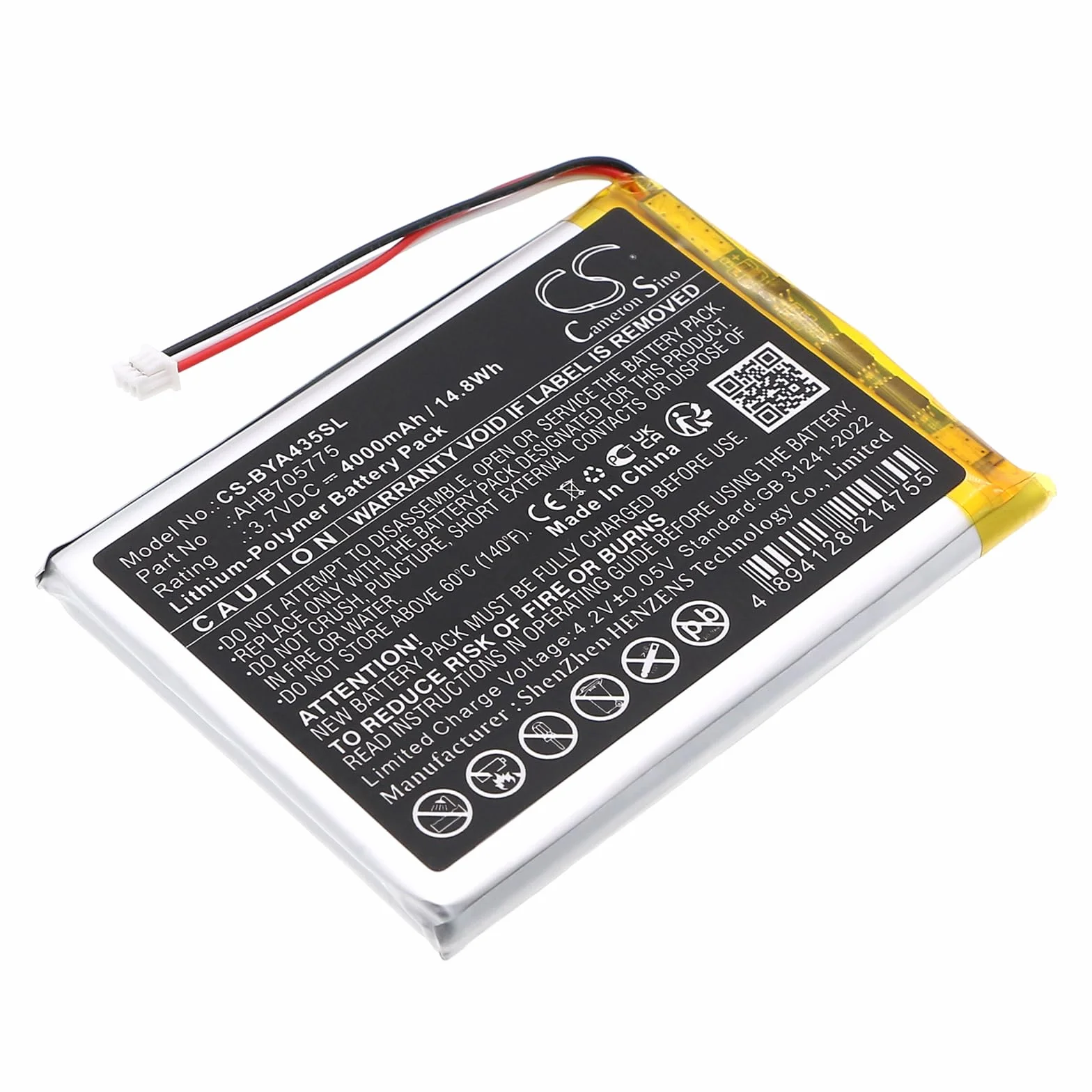 TECHTEK Batería 4000mAh Compatible con [Babymoov] A014426, A014433, A014435, Babyphone Yoo Go +. A014429, Babyphone Yoo Go+ HD, Yoo Master +, Yoo Master+, Go +, Master FBA