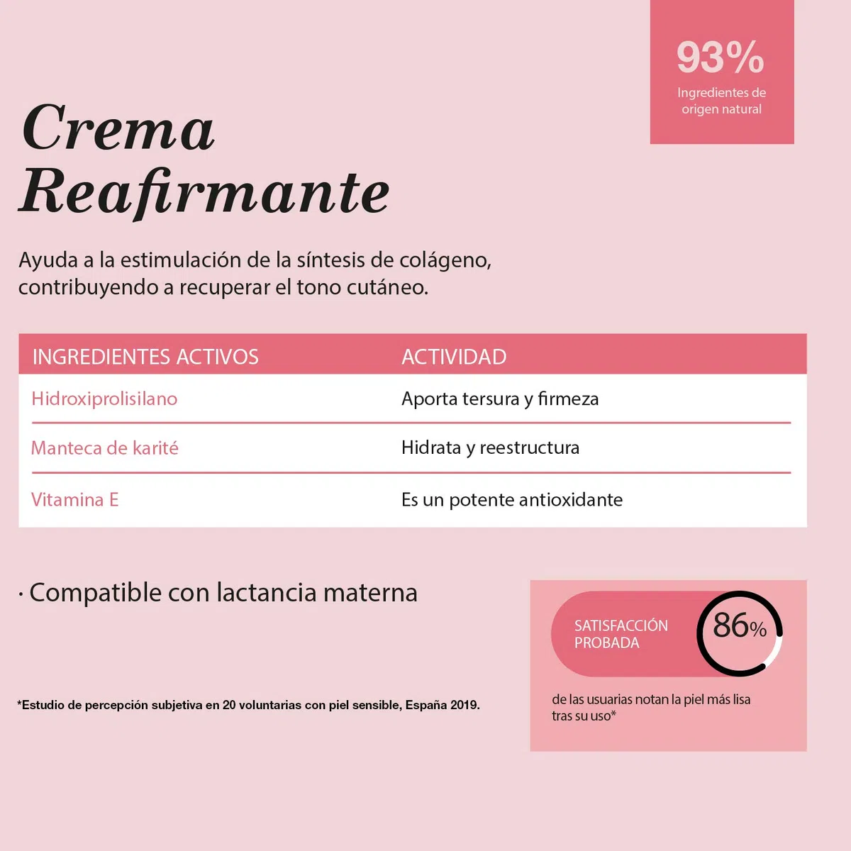 Suavinex – Crema Reafirmante Corporal. Compatible con Lactancia Materna. Recupera el Tono Cutáneo. con Manteca de Karité. 86% Ingredientes de Origen Natural, 250Ml, Rosa